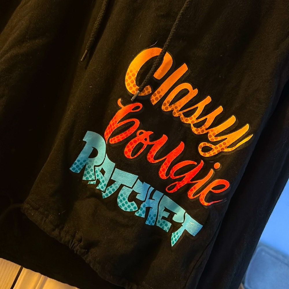 Black themed crop hoodie